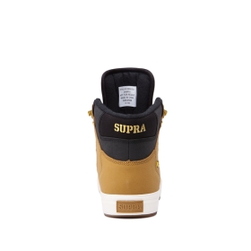 Mens Supra High Top Shoes VAIDER COLD WEATHER Black/Tan/bone | AU-49386